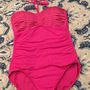 Seafolly one piece pink bathing swim suit 8 M